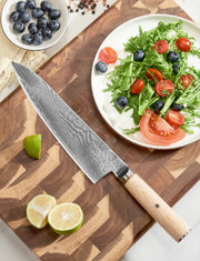 8-Inch 67 Layers Powder Damascus Chef Knife, Damascus Kitchen Knife, Professional Chef’s Knife, Damascus 8 inch Cooking Knife, Sharp Chef Knife