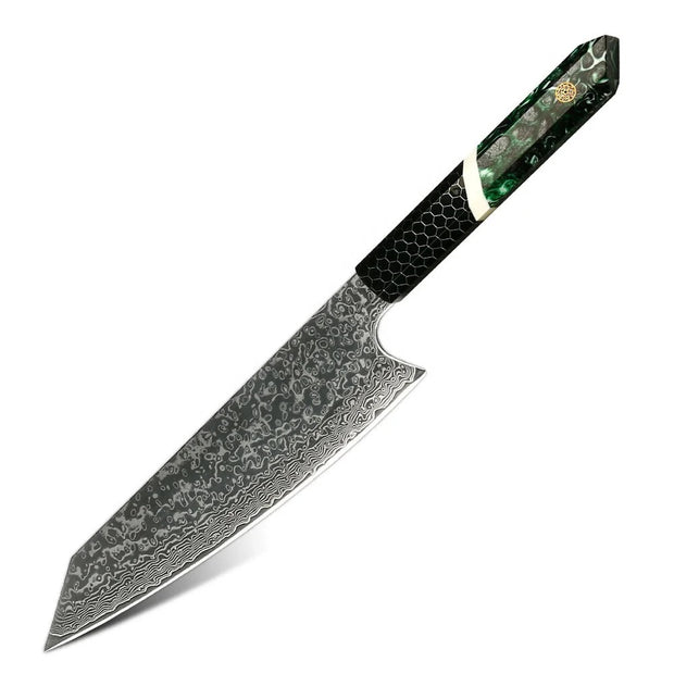 8-Inch 67 Layers VG-10 Damascus KIRITSUKE Chef Kitchen Knife, Best Japanese Style Damascus Chef Knife