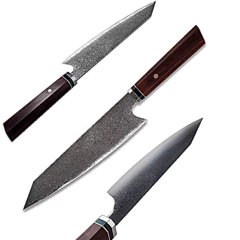 TURWHO 67-Layer Japanese Damascus Steel VG10 Core Kitchen Knife  Professional Chef Knife Sharp Meat Fish Slicing Knife Utility Knife Gyuto  Knife Kiritsuke Knife Bread Knife Santoku Knife Chef Knives with Resin  Handle